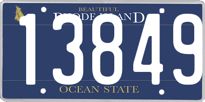 RI license plate 13849