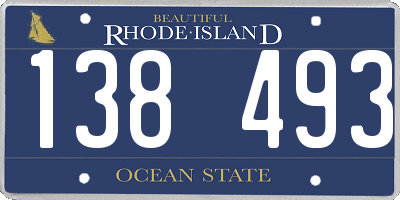 RI license plate 138493
