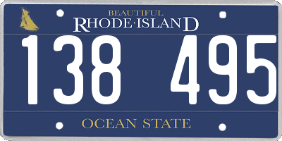 RI license plate 138495