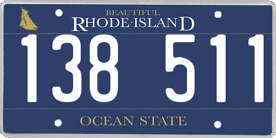 RI license plate 138511