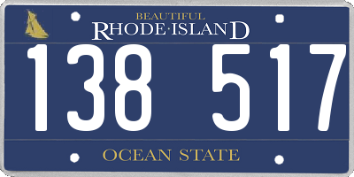 RI license plate 138517