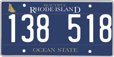 RI license plate 138518