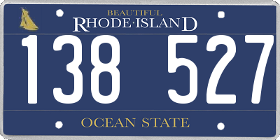 RI license plate 138527
