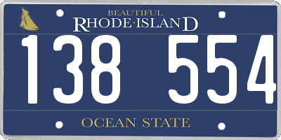 RI license plate 138554