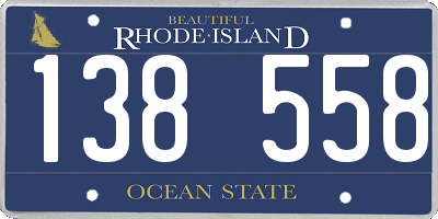 RI license plate 138558