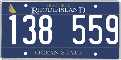 RI license plate 138559