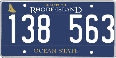 RI license plate 138563