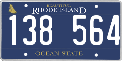 RI license plate 138564
