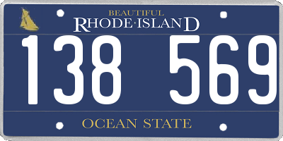 RI license plate 138569