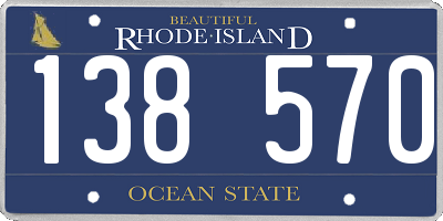 RI license plate 138570