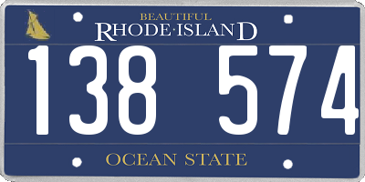 RI license plate 138574
