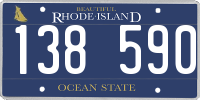 RI license plate 138590