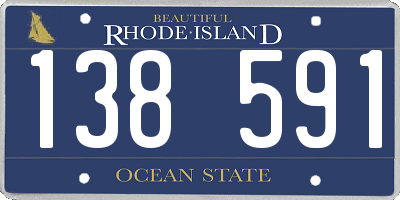 RI license plate 138591