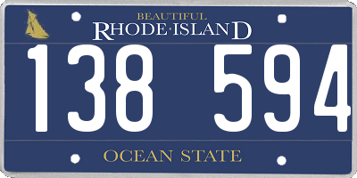 RI license plate 138594