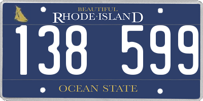 RI license plate 138599