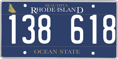 RI license plate 138618