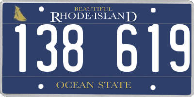 RI license plate 138619