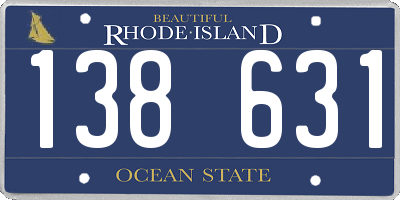 RI license plate 138631