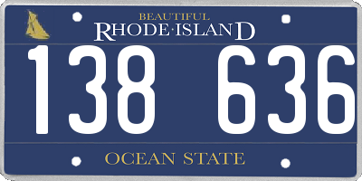 RI license plate 138636