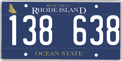 RI license plate 138638