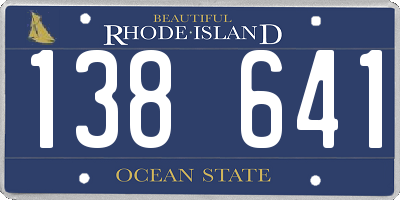 RI license plate 138641