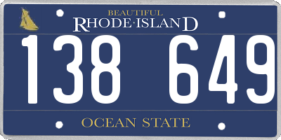 RI license plate 138649