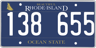 RI license plate 138655