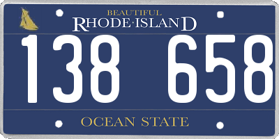 RI license plate 138658