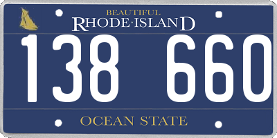 RI license plate 138660