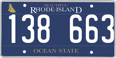 RI license plate 138663
