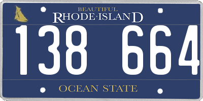 RI license plate 138664