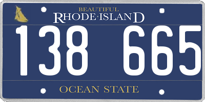 RI license plate 138665
