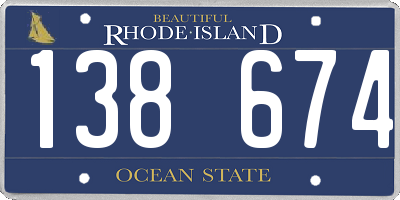 RI license plate 138674