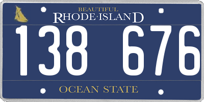 RI license plate 138676