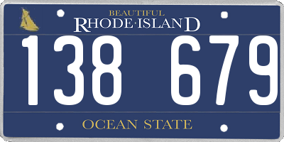 RI license plate 138679