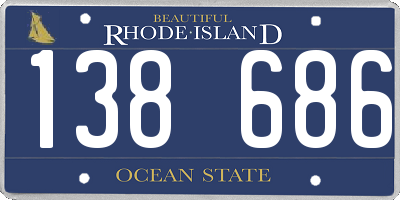RI license plate 138686