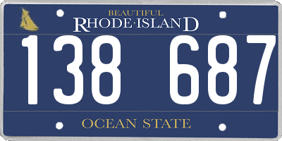 RI license plate 138687