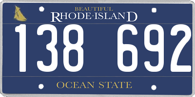 RI license plate 138692