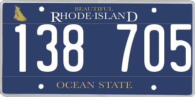 RI license plate 138705