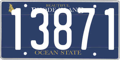 RI license plate 13871