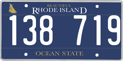 RI license plate 138719