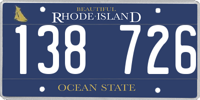RI license plate 138726