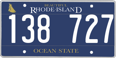 RI license plate 138727
