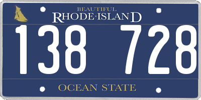 RI license plate 138728