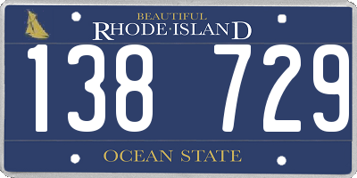 RI license plate 138729