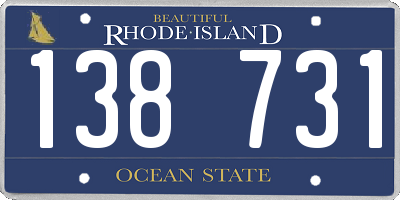 RI license plate 138731
