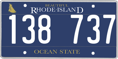RI license plate 138737