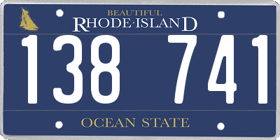 RI license plate 138741