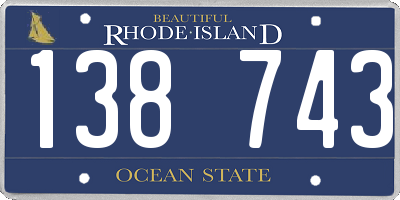 RI license plate 138743