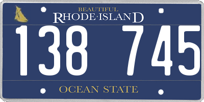 RI license plate 138745